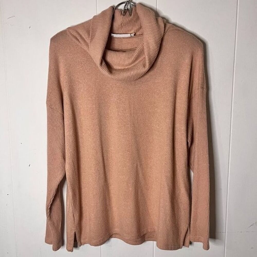 Lulu's Lush Camel Cowl Neck Sweater Size Small - Picture 3 of 8